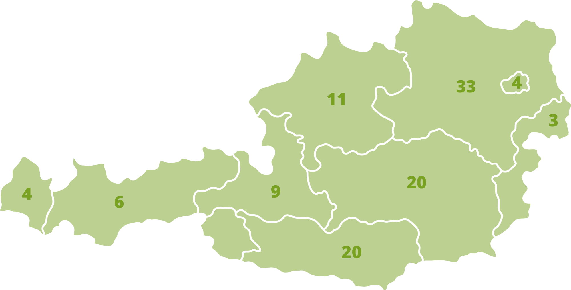 Österreich Karte Green Care Höfe