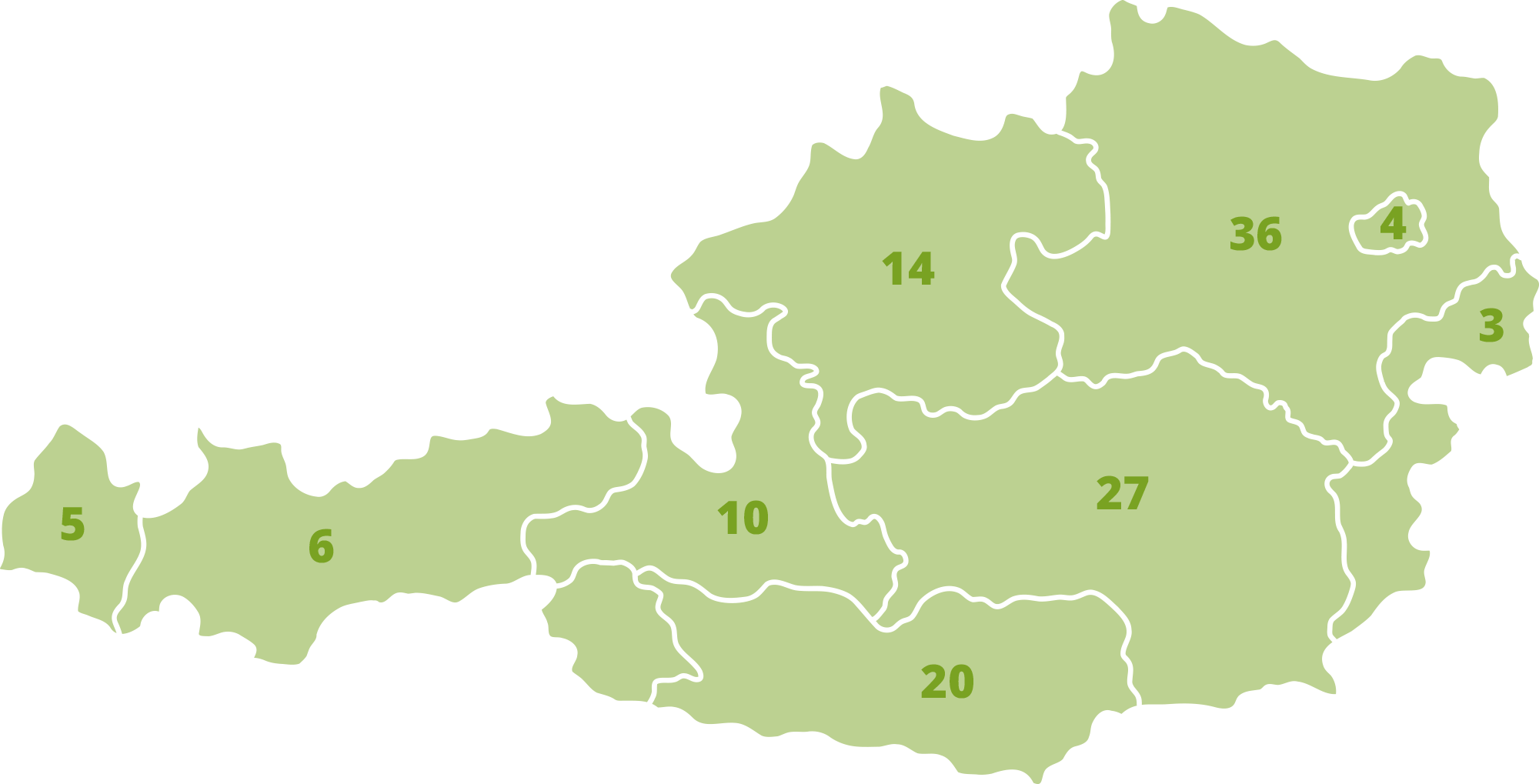 Österreich Karte Green Care Höfe